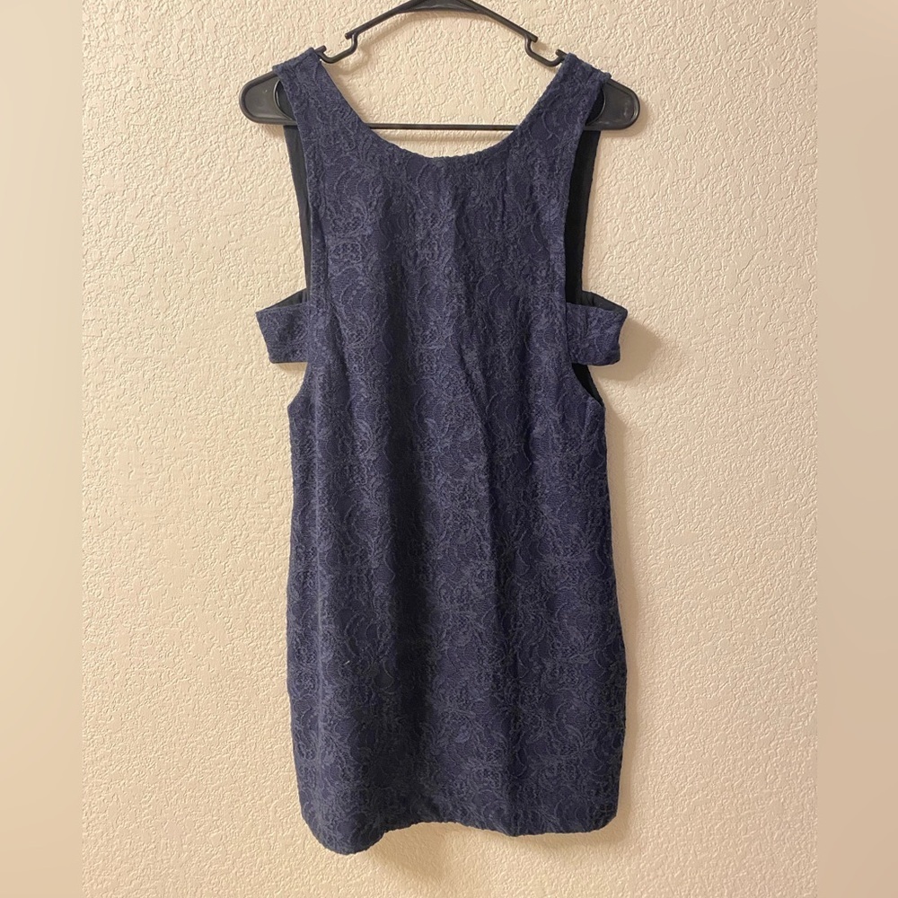 NWT Chaser Navy Stretch Lace Mini Dress